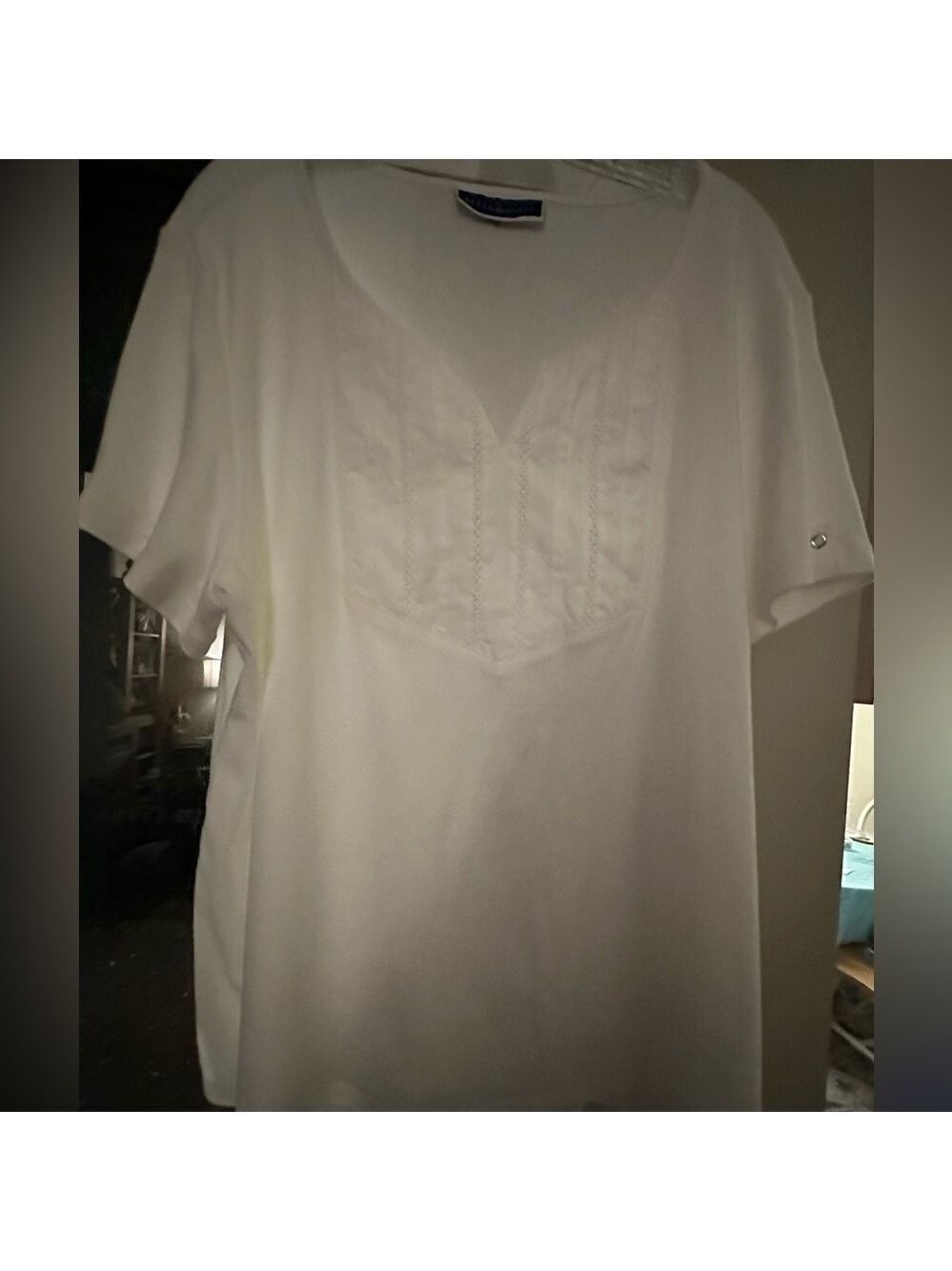 KAREN SCOTT WHITE TOP SIZE 2X